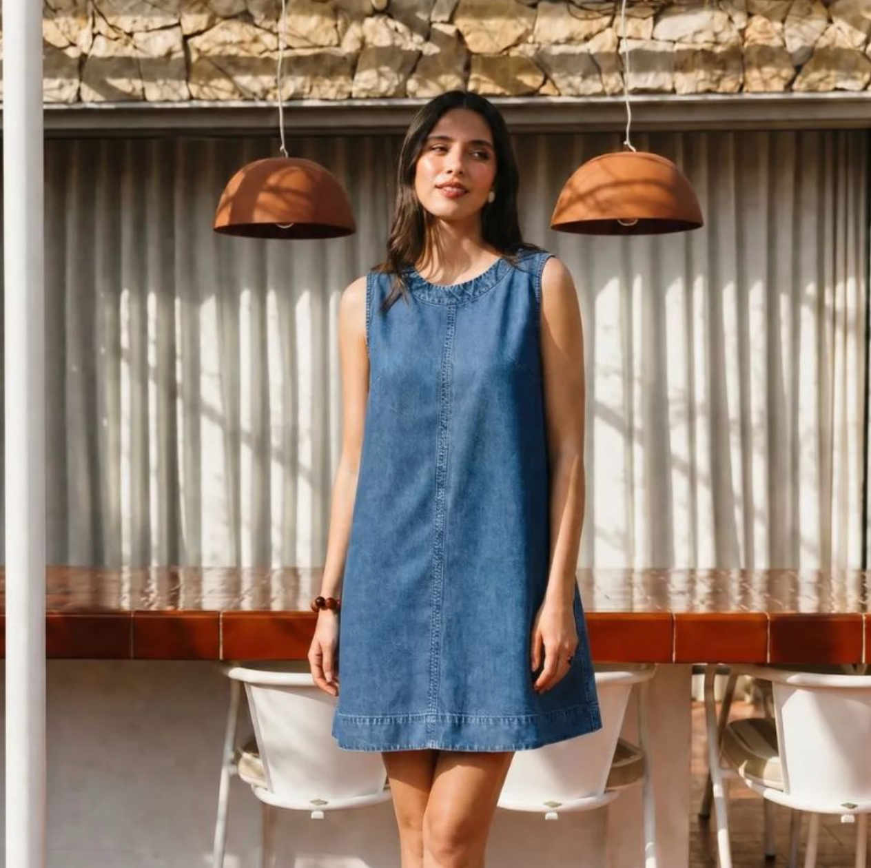 Robe Trapèze en Denim
