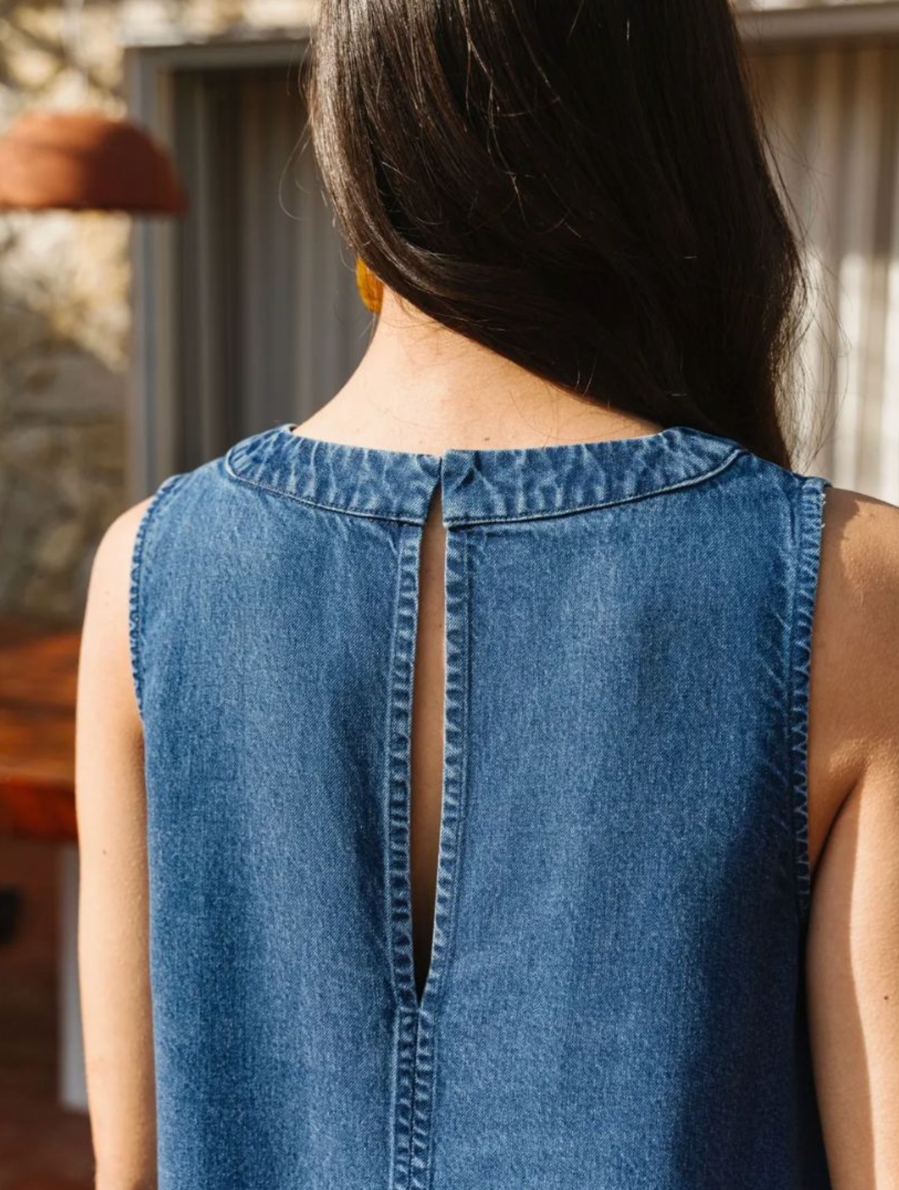 Robe Trapèze en Denim – Image 3