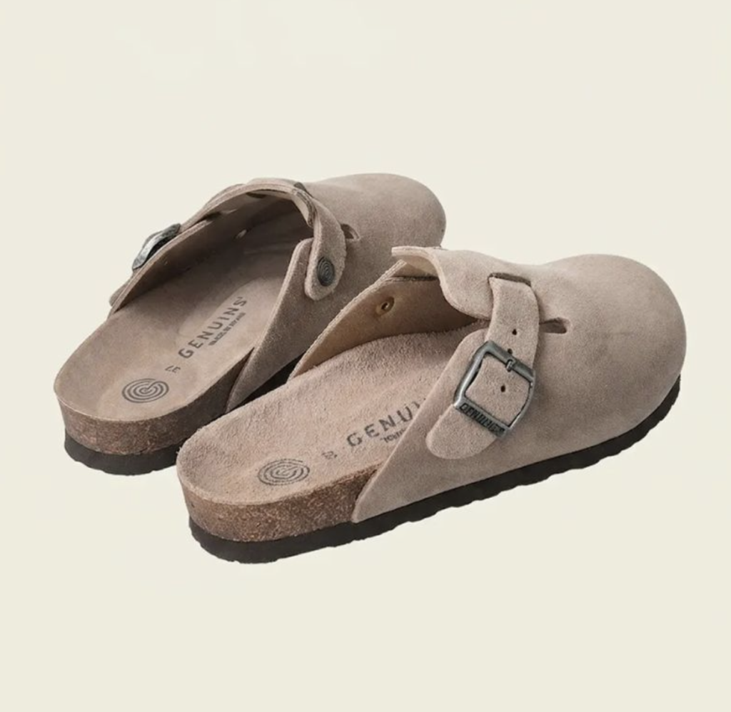 Mules en Suède Taupe