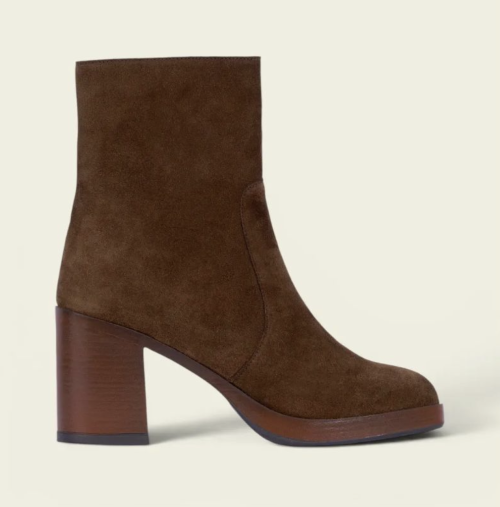 Bottines Suède Talon Carré