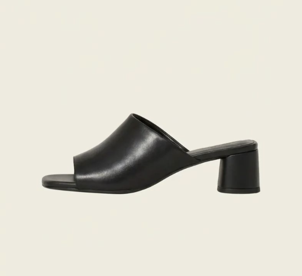 Mules Talon Cylindrique Noir