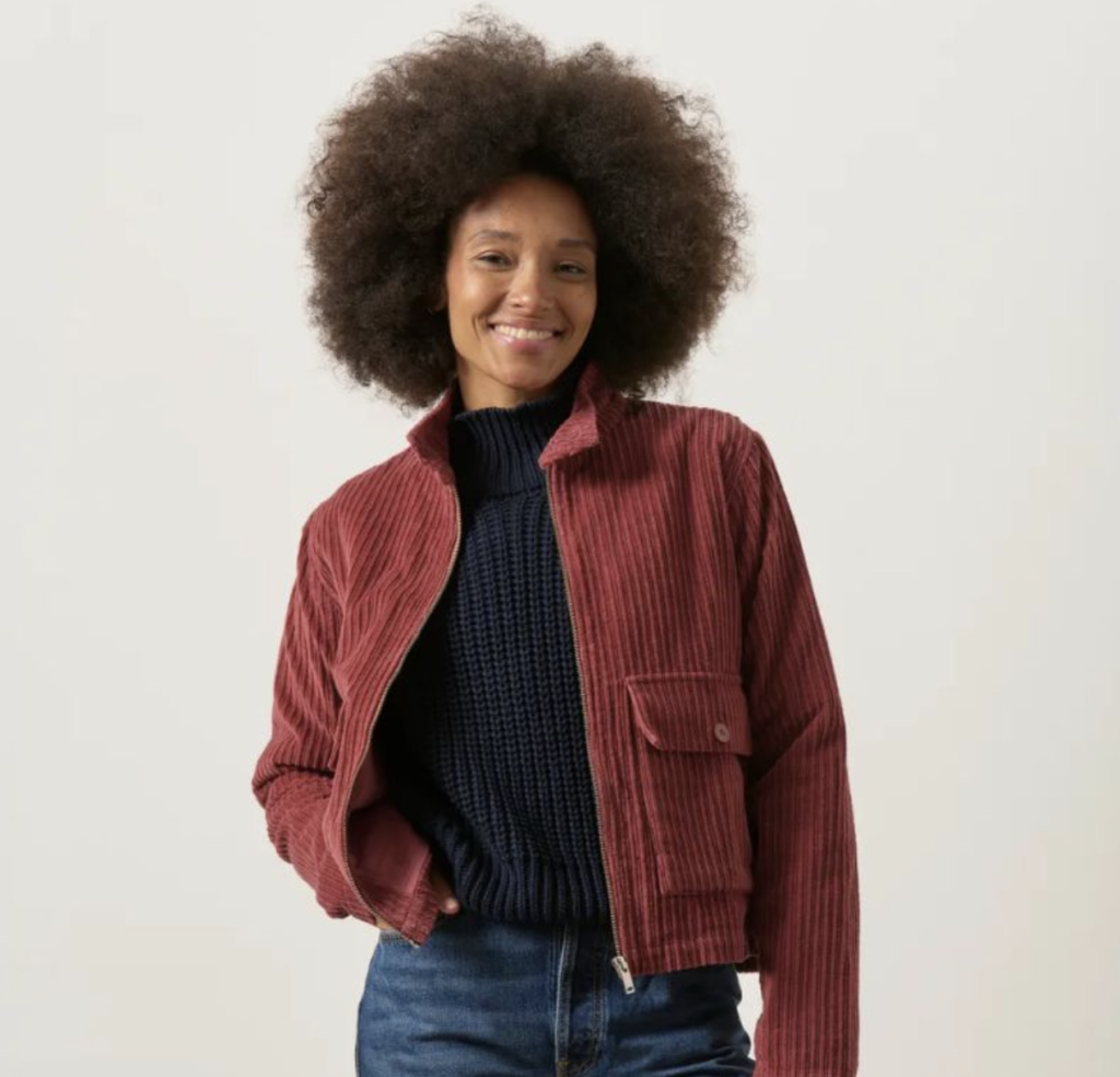 Veste Velours Côtelé Terracotta