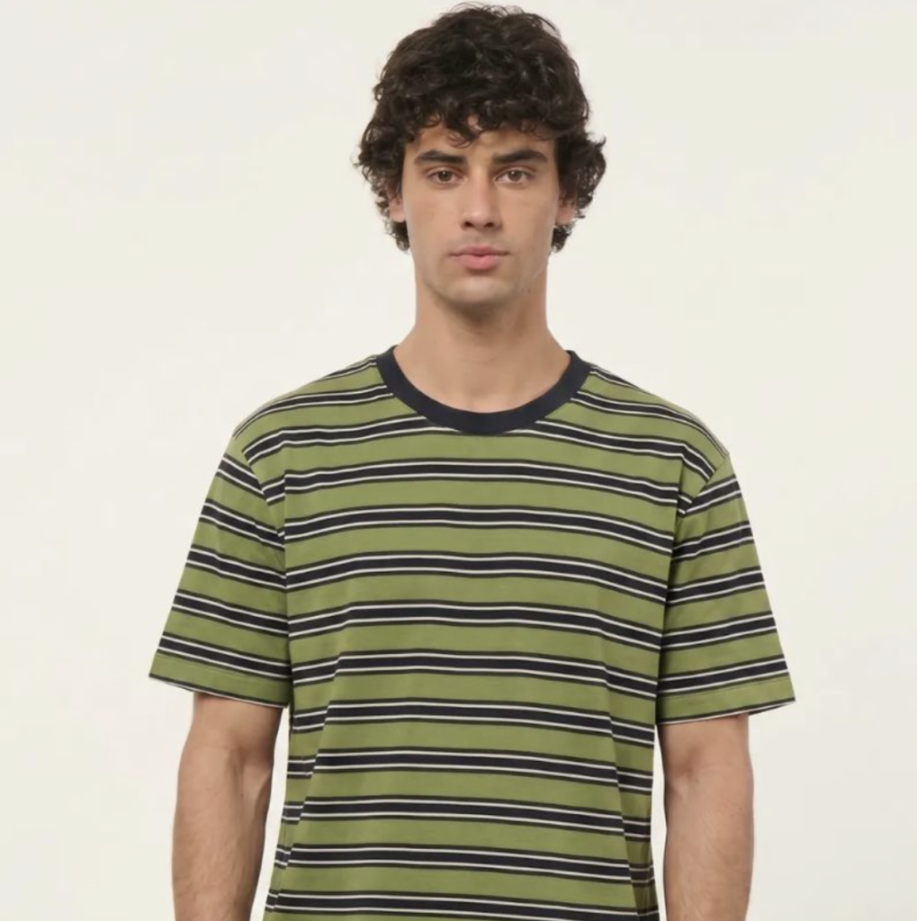 T-shirt Rayé Kaki