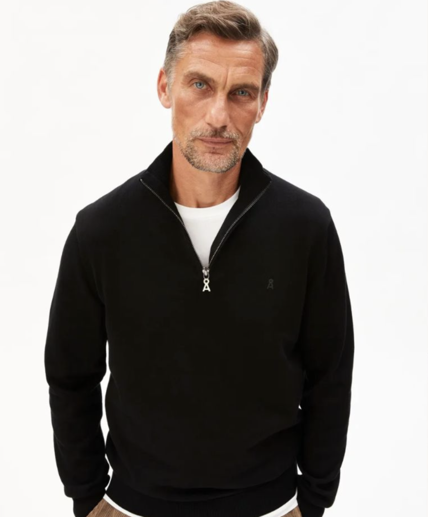 Pull Col Zippé Noir