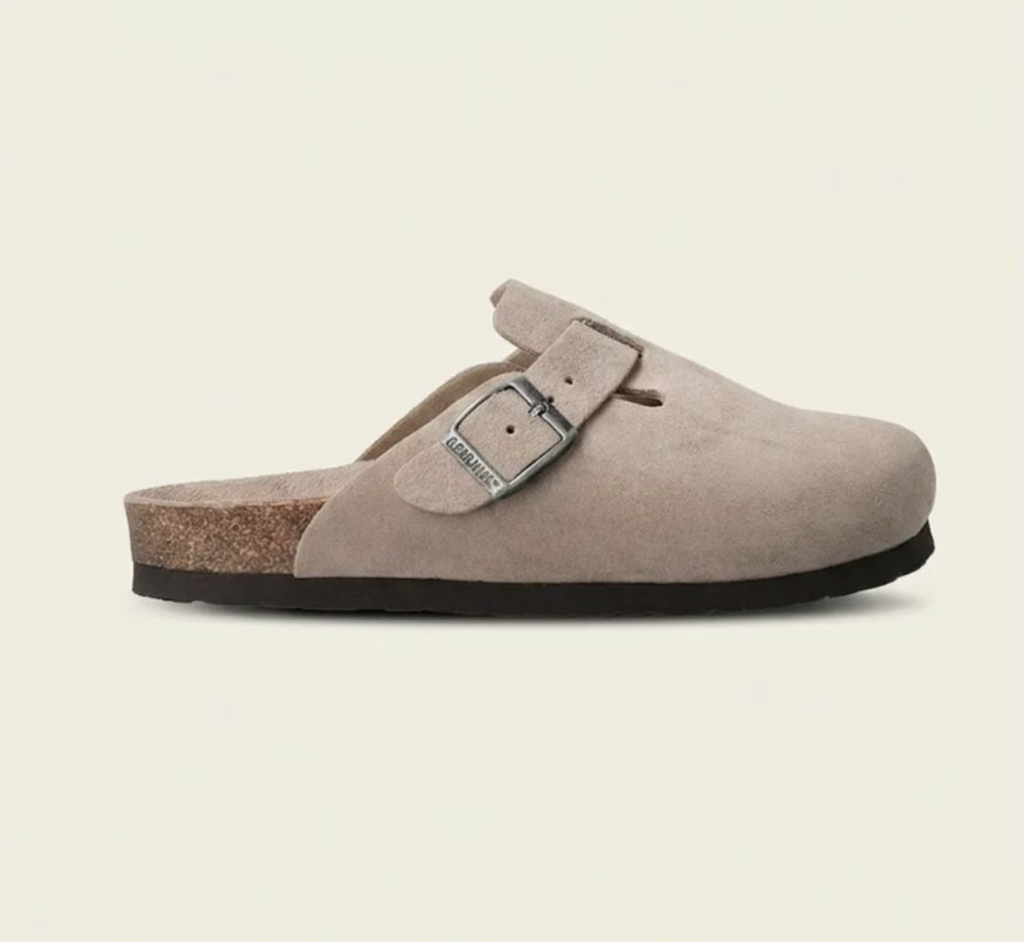 Mules en Suède Taupe