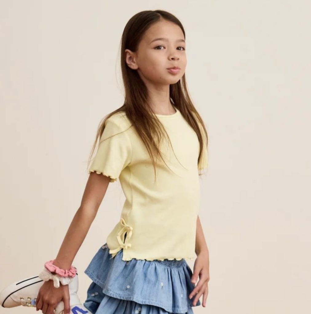 T-shirt Nœuds Jaune