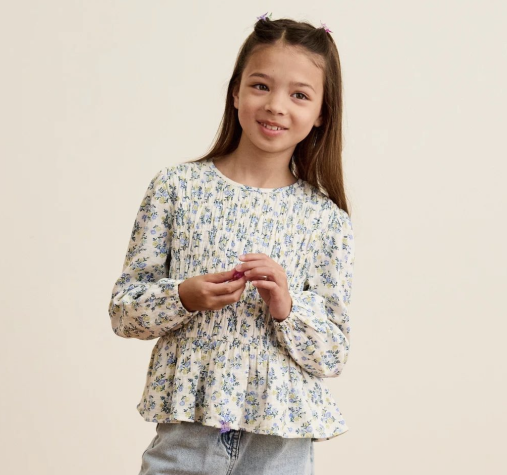 Blouse Fleurie Smockée