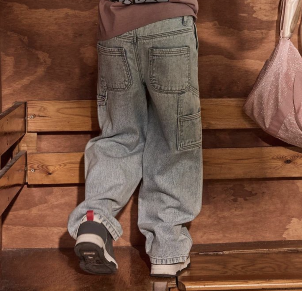 Jean Cargo Baggy Délavé